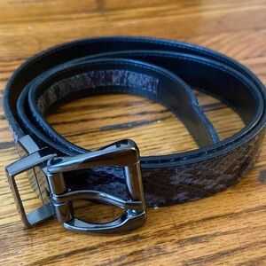 Women’s Belt - Gray and Black Snakeskin - Faux Leather